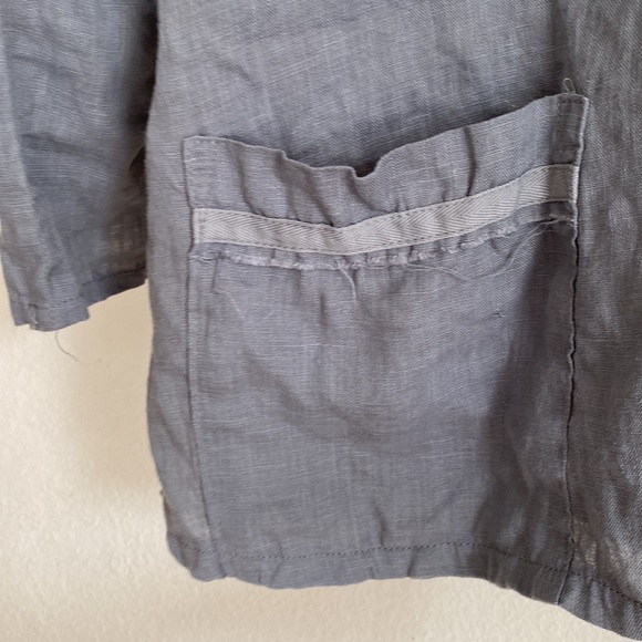 Breathe Clothing Gray Linen Babydoll Top - Picture 3 of 12